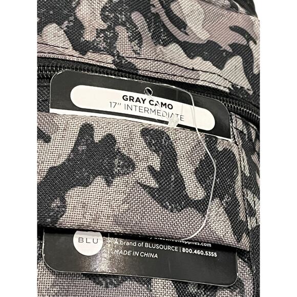 NEW 17” BACKPACK Zip Storage Mesh Side Pockets Gray Black Camo Sport Camp Travel - Picture 2 of 5